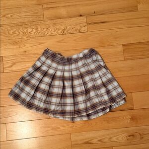 Forever 21 Plaid Mini Skirt in Blue and Brown